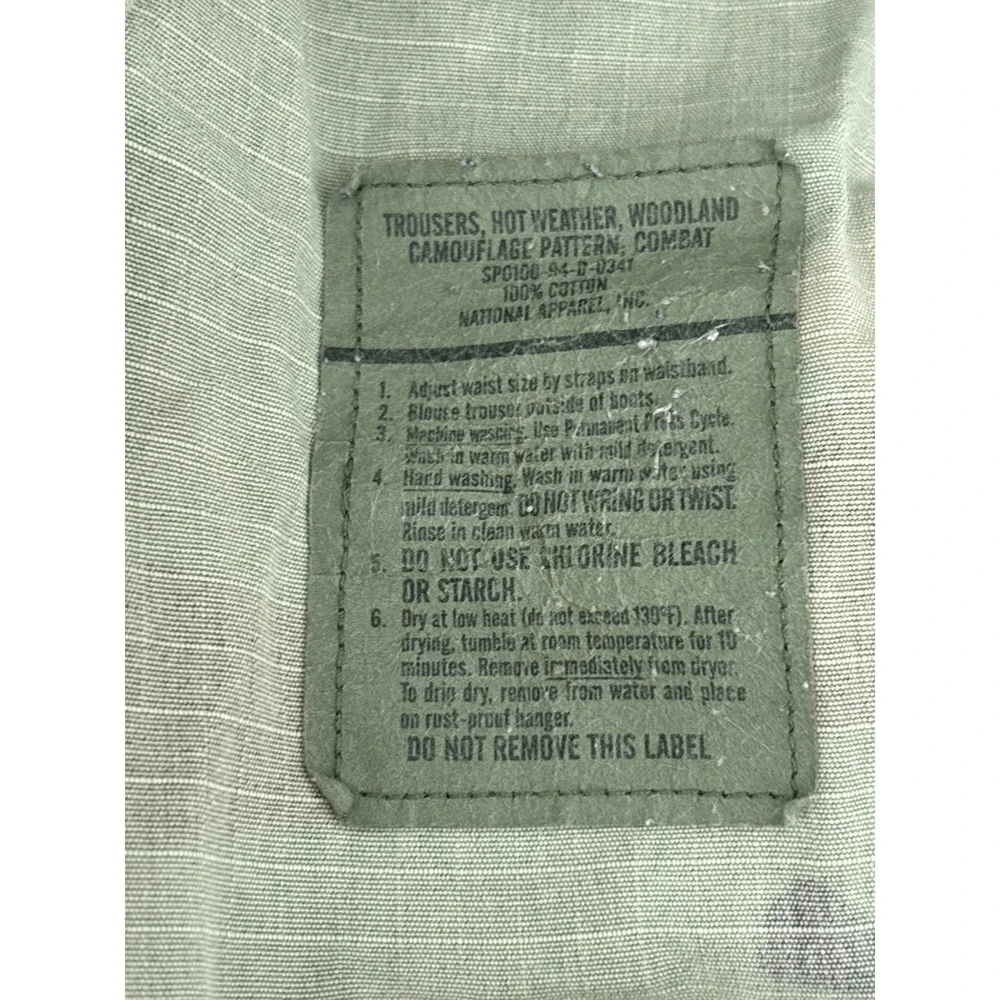 US Army Military BDU Cargo Shorts Mens Woodland Camo Small Vintage Hemmed